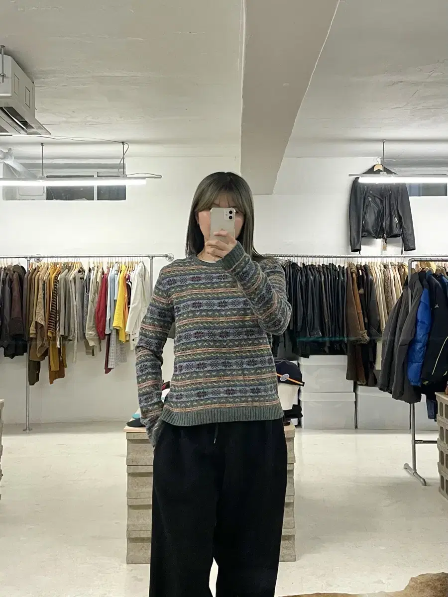 EDDIE BAUER fair isle knit